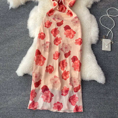 Suspender Chiffon Dress