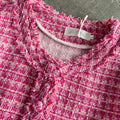 Tweed Vintage Round Neck Short Sleeve Jacket