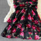 V-neck Waist-slimming Chiffon Dress
