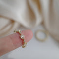 Vintage Cat's Eye Stone Lace Ring
