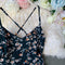Crossover Strappy Floral Slip Dress
