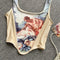 Irregular Design Floral Print Camisole