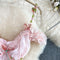 3d Floral Pink Chiffon Halter Dress