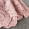 Round Collar Hollowed Water-soluble Lace Dress