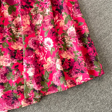 Floral Skirt Two-Piece Short Jacket