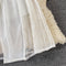 Hollowed Lace Sleeveless Waistcoat Dress