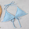 Three-point Simple Triangle Strappy Bikini