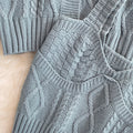 Two-piece V-Neck Twist Knit Cardigan & Vest