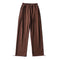 Wide Leg Pants With Drawstring Straps