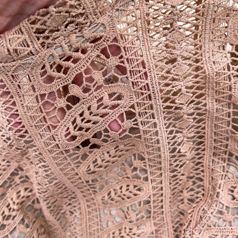 High-end Lapel Lace Patchwork Dress
