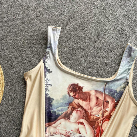 Irregular Design Floral Print Camisole