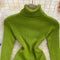 High-neck Stretch Knit Sweater