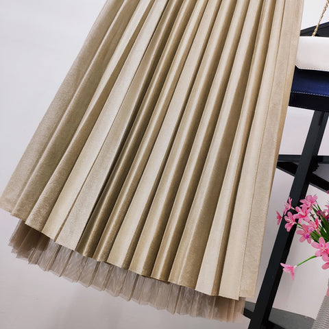 Both Sides Wear Gradient Mesh Skirt