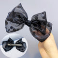 Gauze Wave Point Bow Hairpin