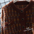 Vintage Colorful Delicate Pattern Knitted Cardigan