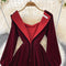 V-neck Velvet Dress