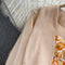 Vintage Sleeveless Dress&Cape Jacket 2Pcs