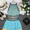 Sleeveless Knit Dress With Geometric Checkered Neck