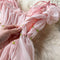 Sweet 3d Flower Pleated Chiffon Dress