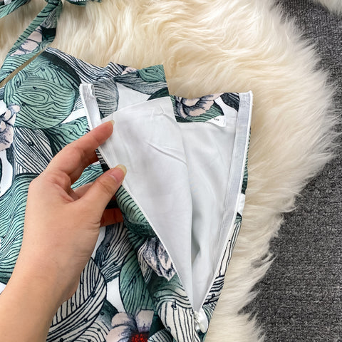 Two-piece High-waisted Wide-leg Trousers