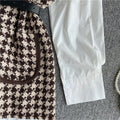 Two-piece Vest & White Long-sleeved Shirt