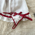 Bow Low-cut Maid Uniform Set