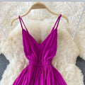 Multicolor Sling Pleated Dress