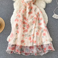 Fairy Mesh Printed Floral Slip Dress