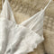 White Tassel Pleated Halter Dress