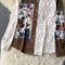 Printed Lapel Shirt&Pleated Skirt 2Pcs