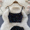 Chic Sequin Decorated Camisole&Skirt 2Pcs