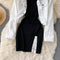 Short Jacket&Vest Dress 2Pcs Set