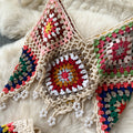Tassel Crochet Vest&Bustier 2Pcs Set