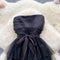 Layered Mesh Chic Black Dress