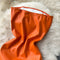 Orange PU Leather Backless Sheath Dress