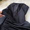 Pressed Ruffle Sheath Black Dress