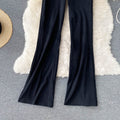 Korean Style Simple Design Flared Trousers