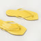 Patent Leather Square Toe Flat Flip-Flops