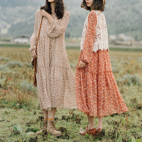 Bohemia Travel Chiffon Retro Dress