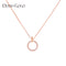 Light Luxury Rose Gold Circle Necklace
