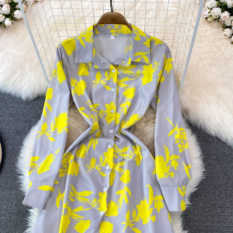 Tie-dye Oil Painting Print Dress