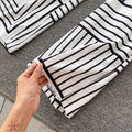 Elegant Striped Shirt&Trousers 2Pcs Set