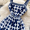 High-end Square Neck Printed Dress