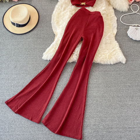 Fashion High-waist Skinny Two-piece Suit