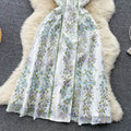 Printed Tube Top Fairy Halter Dress