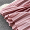 Doll Collar Buttoned Pleated Dress