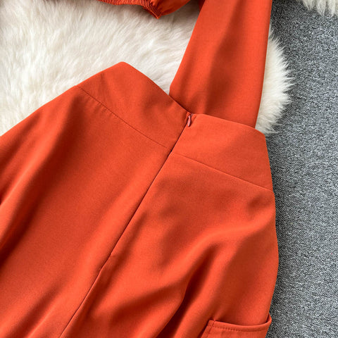 Lapeled Shirt&Wide-leg Trousers 2Pcs Set