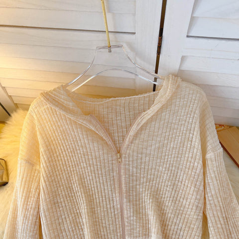 Hooded Long Sleeve Sun-protecting Cardigan