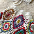Ethnic Style Lace-up Vest&Skirt 2Pcs
