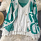 Letter Printed Cardigan&Vest&Trousers